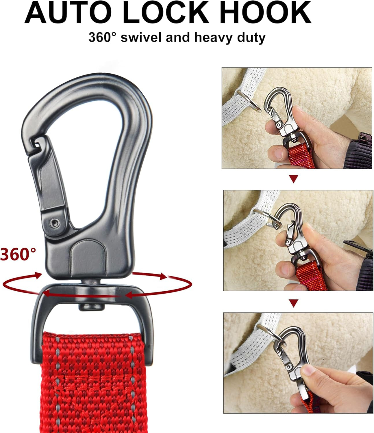 4FT Heavy Duty Dog Leash – Dual Padded Handles, Reflective Safety, Ultra-Durable Control for All Breeds