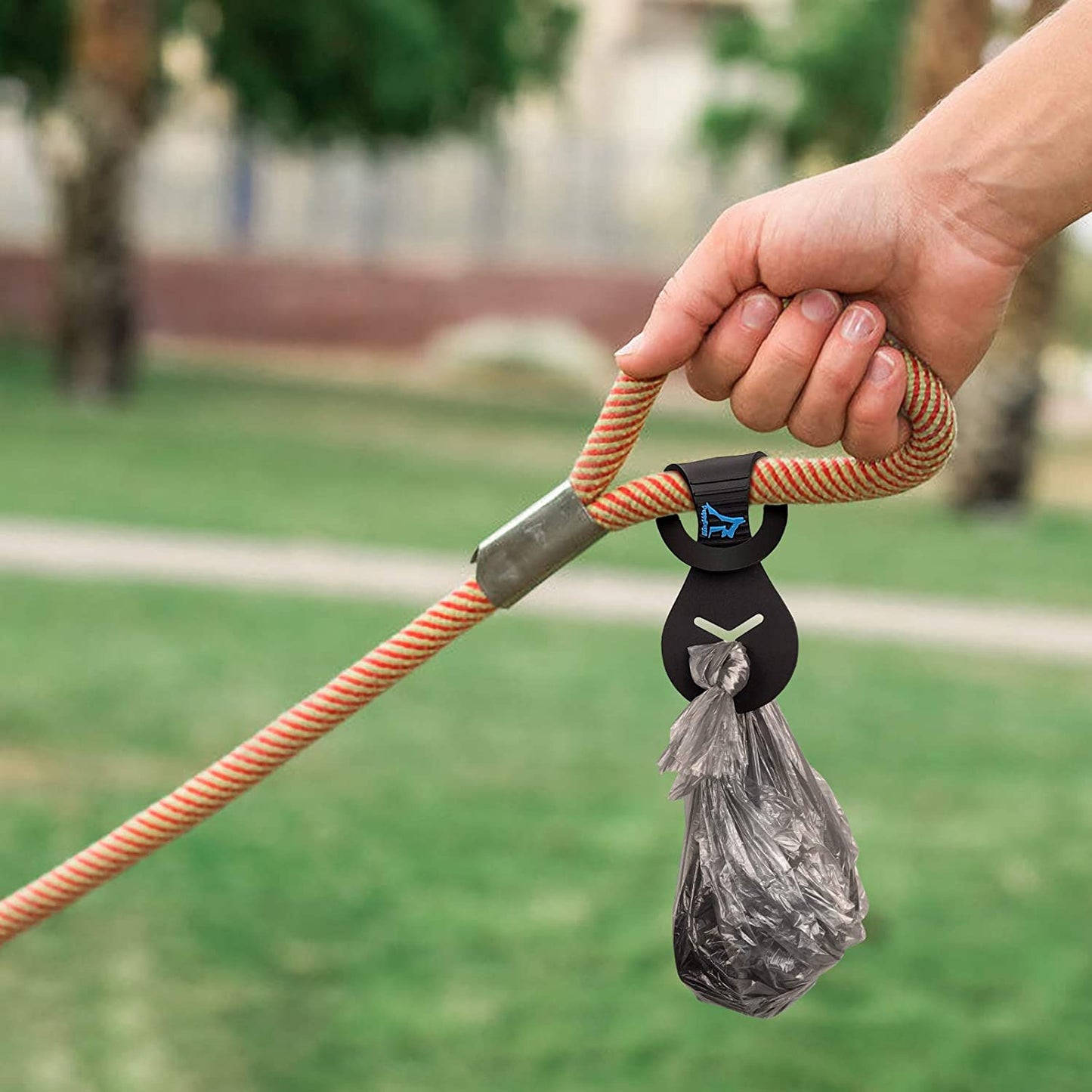 Stylish Dog Poop Bag Holder - Convenient Leash Waste Bag Dispenser for Walks & Rides (2 Pack: Black & Pink)