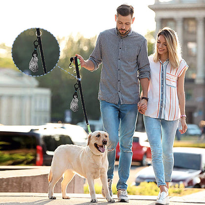 Stylish Dog Poop Bag Holder - Convenient Leash Waste Bag Dispenser for Walks & Rides (2 Pack: Black & Pink)